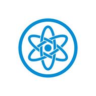 Atom part on white background vector icon N2