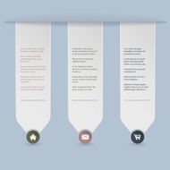 Ribbon infographic with blue background