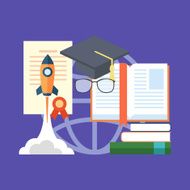 Potential of education concept Flat design stylish