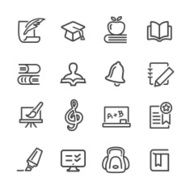 Education Icon Set - Line Series