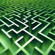3d green maze background abstract labyrinth N2
