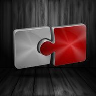 Wooden Background On Puzzle