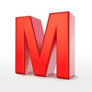 3d red letter M N4