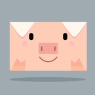 Pig letter cartoon