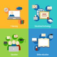 Online Education Icon Flat N4