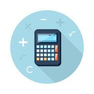 Calculator Flat Concept Icon Vector Illustration N2