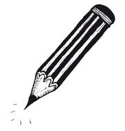 Hand drawn wood pencil