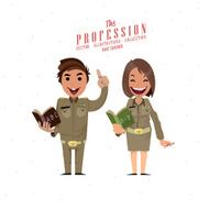 couple of teacher - vector illustration