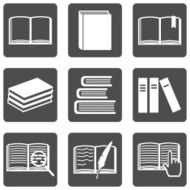 Vector Set of Books Icons N17