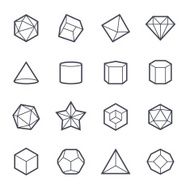 Geometric Shapes Icon Bold Stroke