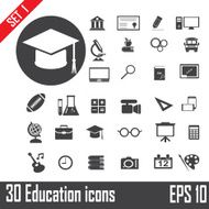 30 Education icons set 1 Illustration