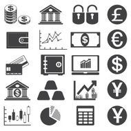 Business career icons Vector illustration
