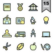 Education Icons Set N68