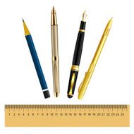 Set of stationery items