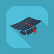 Flat modern design with shadow vector icons square academic hat N2