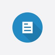 list Flat Blue Simple Icon with long shadow N3