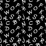 Seamless pattern with letters