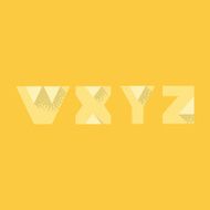 W X Y Z Modern Transparent Alphabet with Noise Shadow
