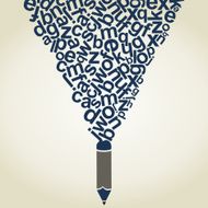 Letter a pencil