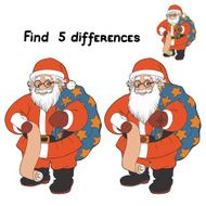 Find 5 differences (Santa Claus) N2