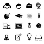 Education vector icons set N2