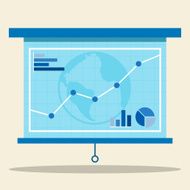 Projector screen with graph