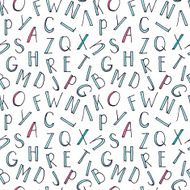 Hand drawn Alphabet pattern N2