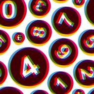 Numbers Seamless pattern Vector illustration N9