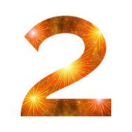 Number of orange firework two