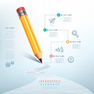 business education pencil Infographics N4