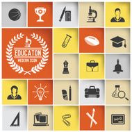 Education icon set design clean vector