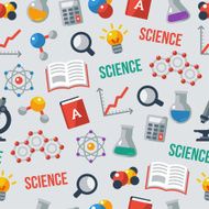 Science seamless pattern Vector illustration