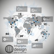 World map vector infographic design illustration for communication N2