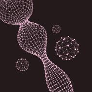 Abstract connection points and lines 3d vector Illustration N3