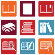 Vector Set of Books Icons N18