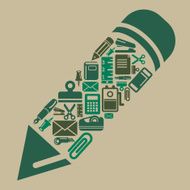 Stationary Icons in Pen Shape N2