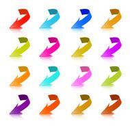 Colorful vector arrows set N2