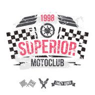 Emblem of the motorcycle club in retro style