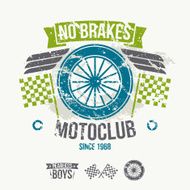 Emblem of the motorcycle club in retro style N2