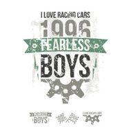 Emblem of the fearless riders boys in retro style