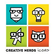 Nerds icon set