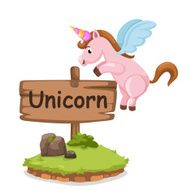 animal alphabet letter U for unicorn N2