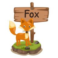 animal alphabet letter F for fox N2