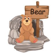 animal alphabet letter B for bear N2
