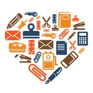 Stationary Icons in Heart Shape