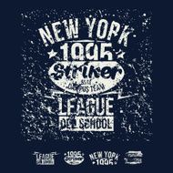 College New York team rugby retro emblem and design elements N2