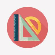 Ruler flat icon with long shadow eps10 N44