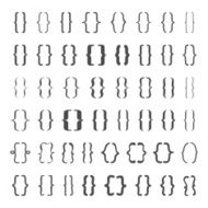 Set of vector braces or curly brackets icon