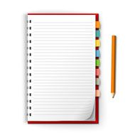 Notepad with reminders and pencil