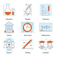 Various School Themed Graphic Icons